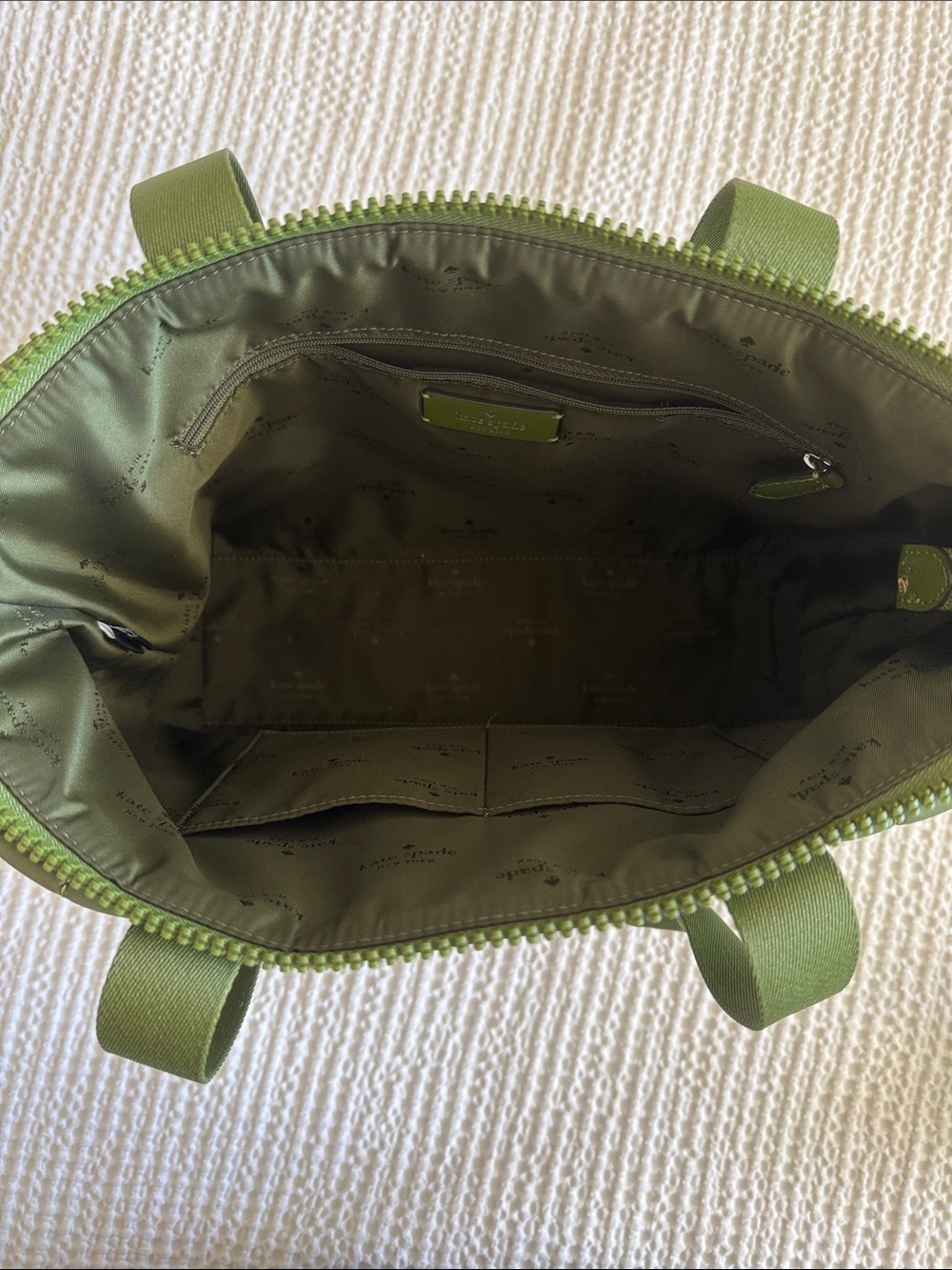 kate spade Olive Quilted Tote with Dual Top Handles - Picture 6 of 7